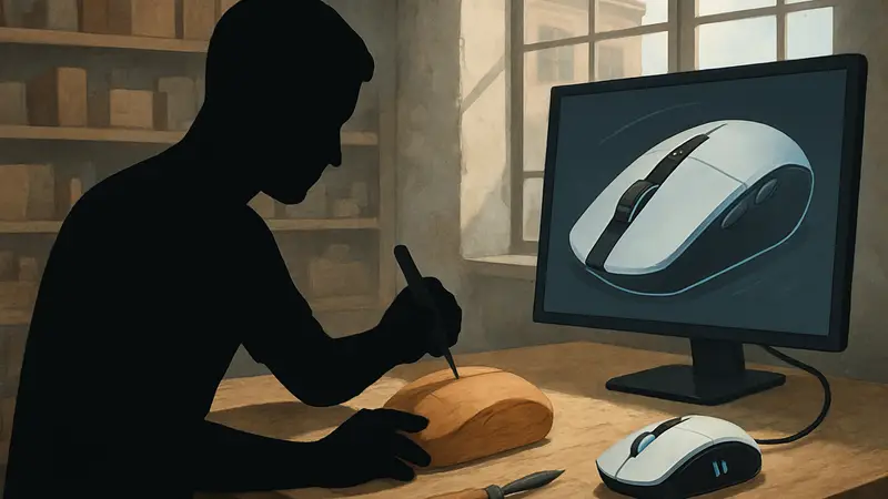 Дизайн игровой мыши Logitech, прототипирование, химическое дерево