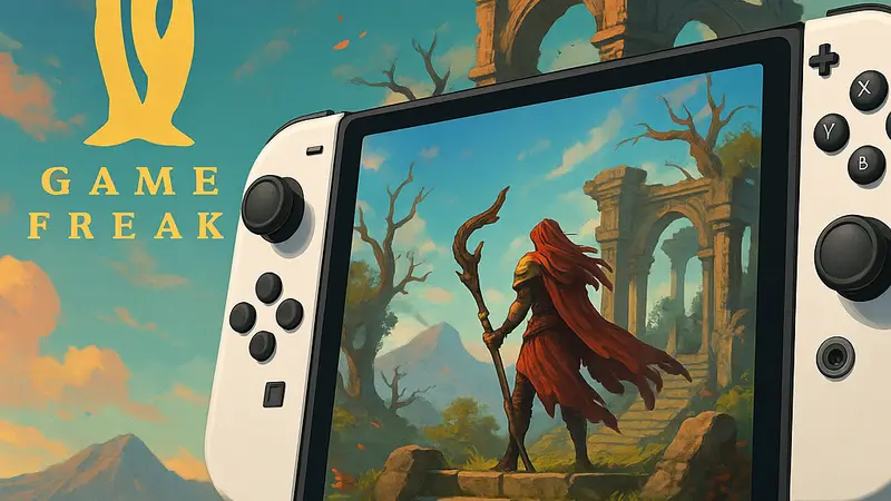 Изображение логотипа Game Freak или концепт-арт игры Beast of Reincarnation, связанный с Nintendo Switch 2.