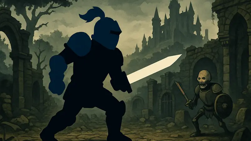 Главный персонаж игры Dark Scrolls в стиле Ghosts ’n Ghosts