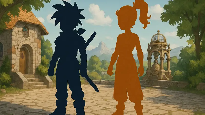 Фигурки Хроно и Марлы из Chrono Trigger