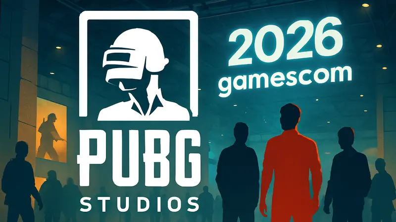 Логотип PUBG Studios на фоне анонса новой игры для Gamescom 2026 от Krafton