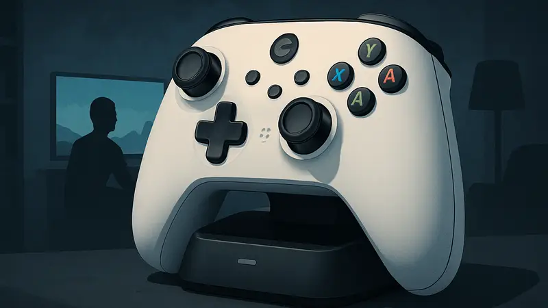 Игровой контроллер GameSir G7 Pro с док-станцией для ПК и Xbox на темном фоне