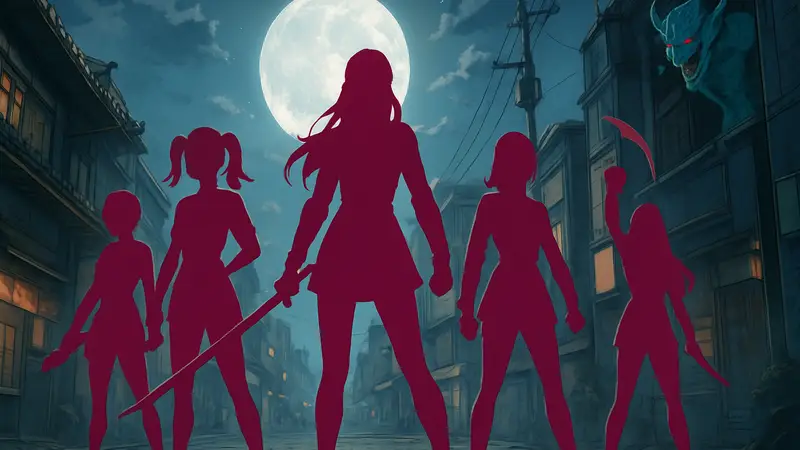 Постер или кадр из сериала "KPop Demon Hunters", демонстрирующий его аниме-стиль и героев.
