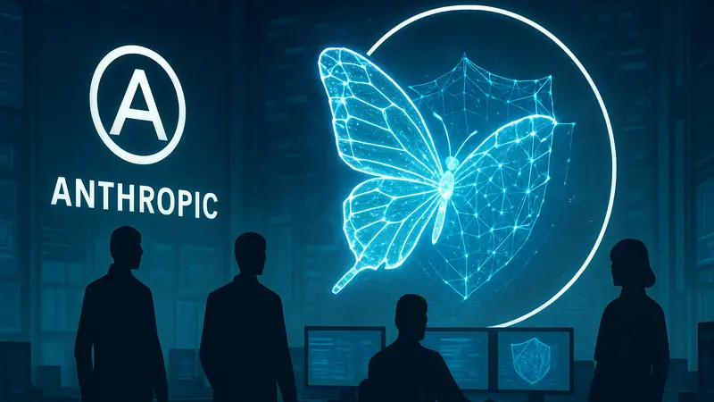 Логотип Anthropic и Project Glasswing, символизирующие мощный, но контролируемый ИИ для кибербезопасности