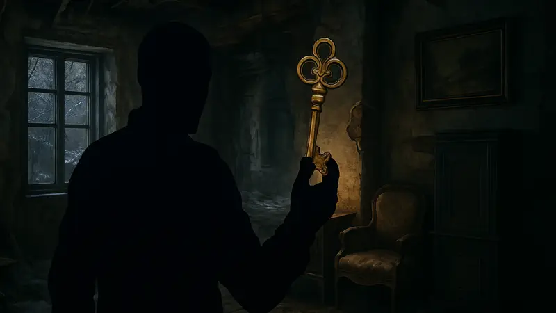 Игрок находит Ключ Лютье в Resident Evil Village, важный предмет для разблокировки сокровищ.