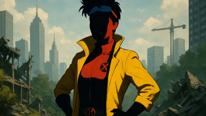 Лана Кондор в образе Джубили из Людей Икс, актриса в костюме мутанта