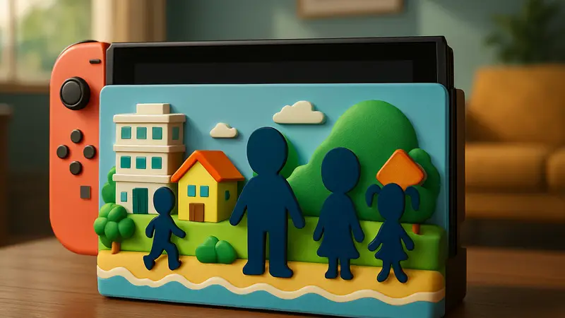 3D-печатная накладка для док-станции Nintendo Switch в стиле Tomodachi Life