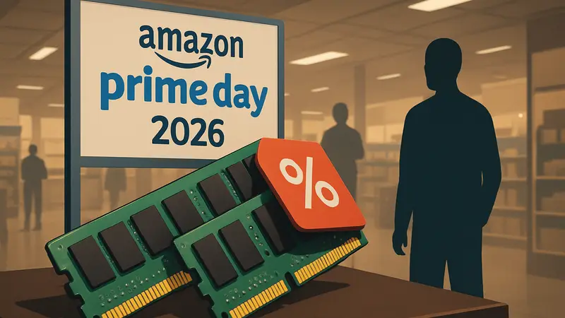 Модули оперативной памяти RAM со скидкой, логотип Amazon Prime Day 2026