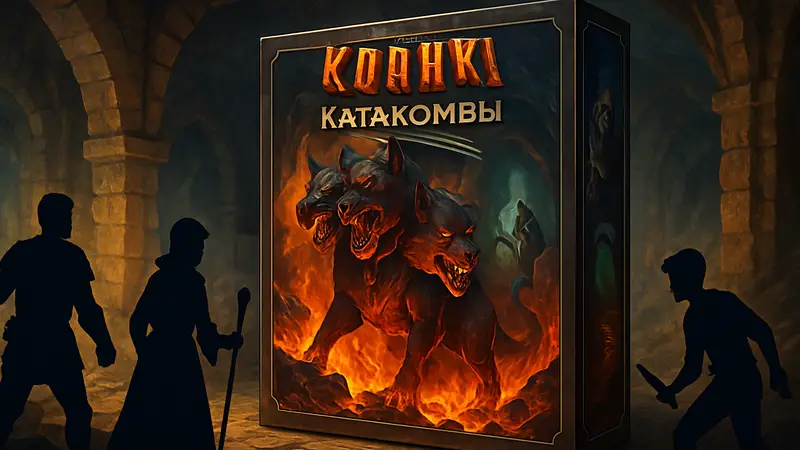 Коробка дополнения «Преисподняя» для настольной игры «Кланк! Катакомбы», предзаказ.