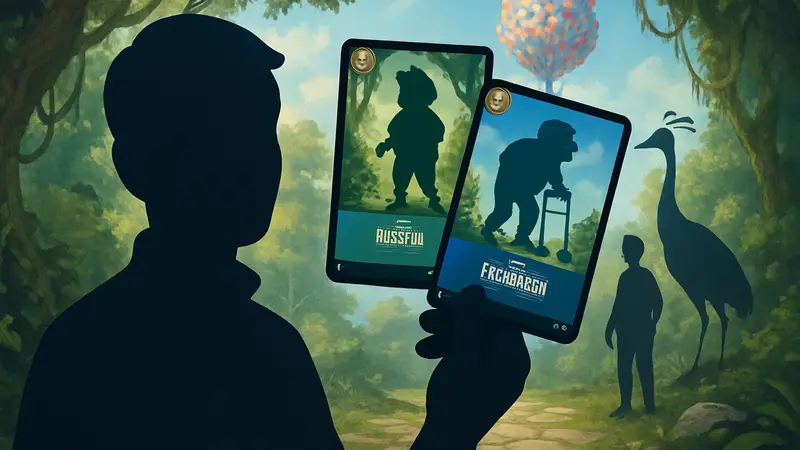Карты Disney Lorcana с персонажами мультфильма Pixar "Вверх".