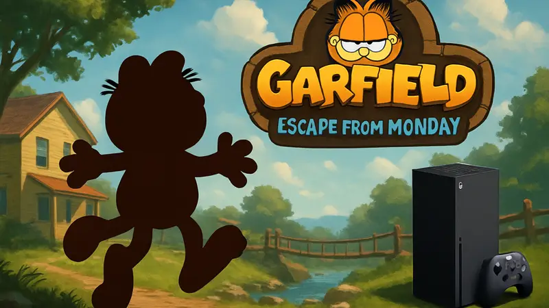 Гарфилд, игровой персонаж, 3D-платформер Garfield: Escape from Monday на Xbox.