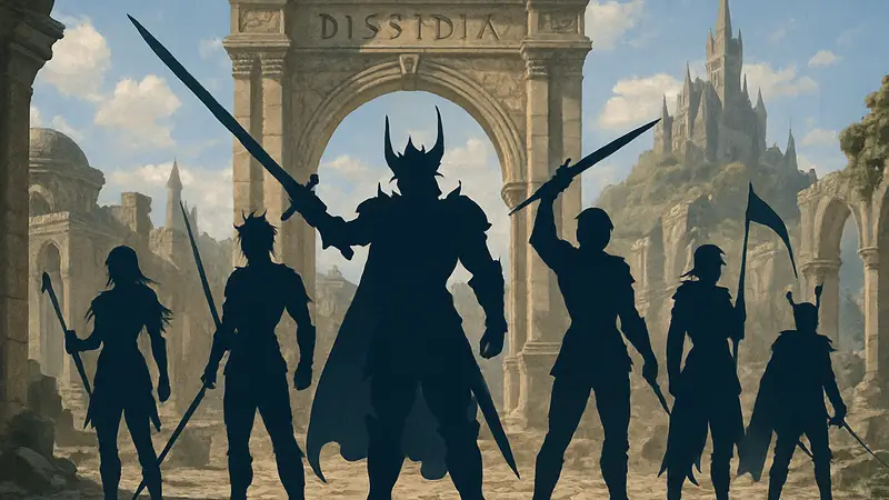 Герои Final Fantasy из Dissidia Duellum готовятся к бою.