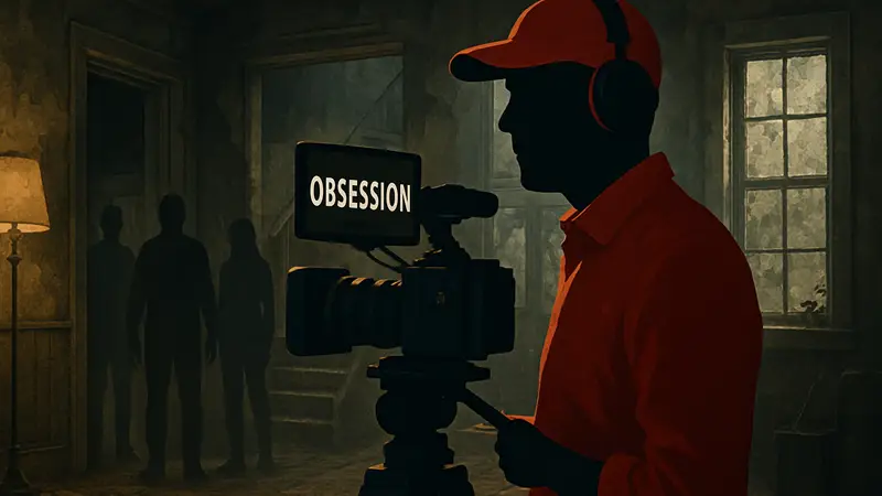 Керри Баркер, режиссер фильма Obsession, на съемочной площадке