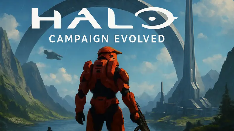 Изображение обложки Halo: Campaign Evolved с Мастером Чифом, дата 2026