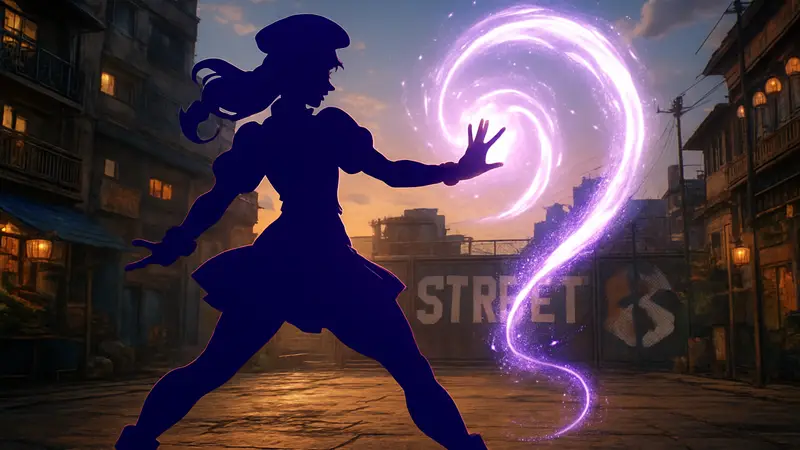 Изображение героини Ingrid из Street Fighter 6, демонстрирующее её магический стиль боя.
