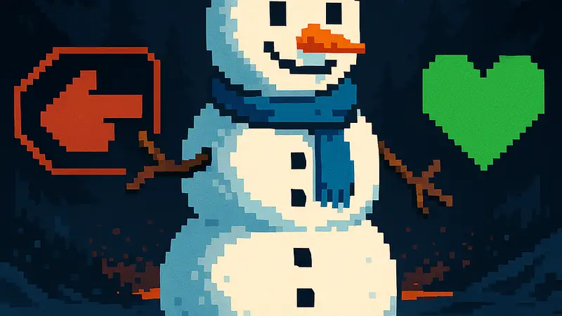 Изображение снеговика из игры Undertale, символизирующее выбор игрока и свободу действий.