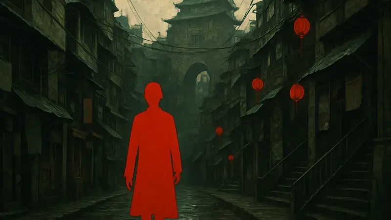Обложка игры Kowloon's Gate для PlayStation, демонстрирующая атмосферу города-крепости.