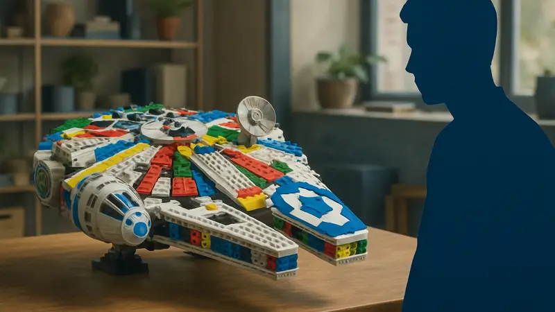 Мастерски собранная модель «Тысячелетнего сокола» из LEGO деталей набора FIFA World Cup