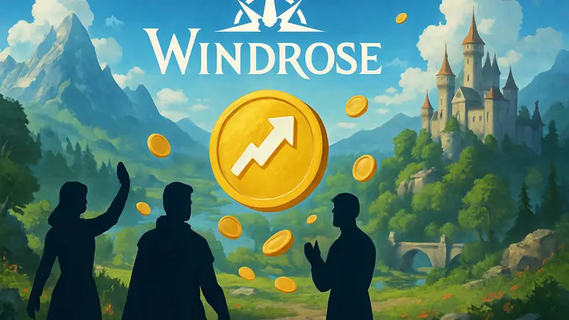 Логотип игры Windrose, демонстрирующий ее фэнтезийный мир и элементы успешных продаж