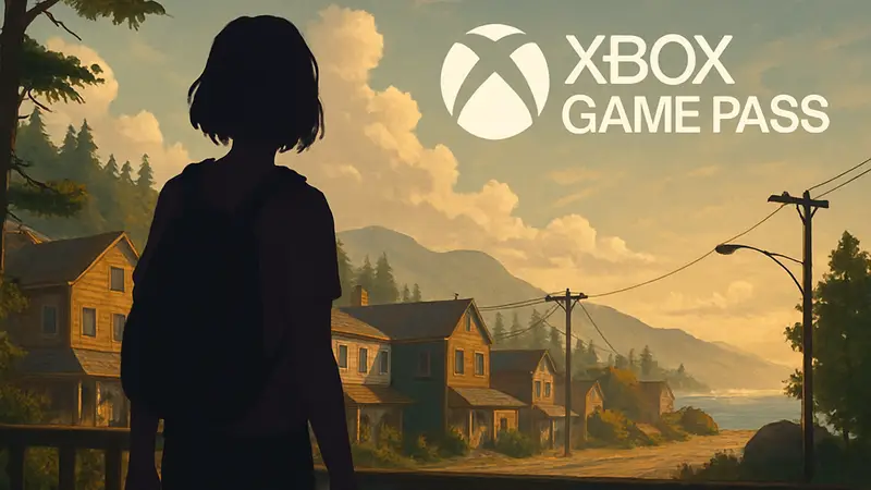 Игровой скриншот Aphelion с элементами, напоминающими Life is Strange, и логотип Xbox Game Pass