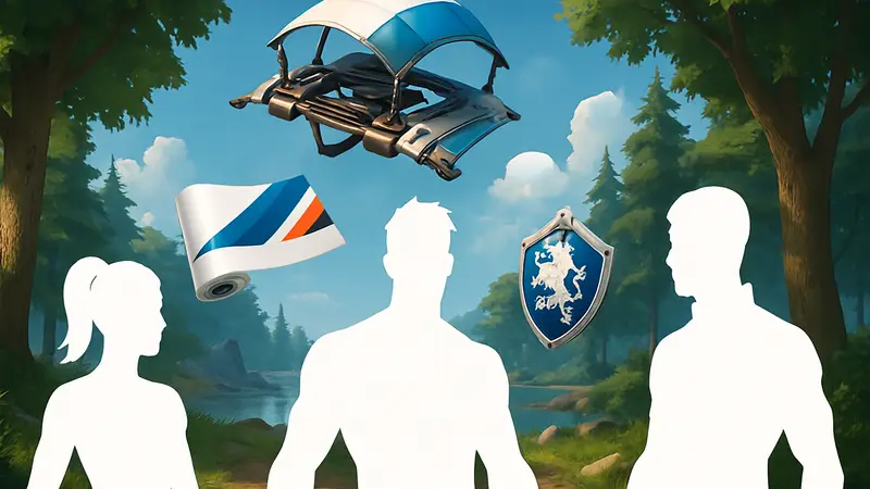 Игровые предметы Fortnite: планер, обертка и стили скинов, доступные как бесплатные награды