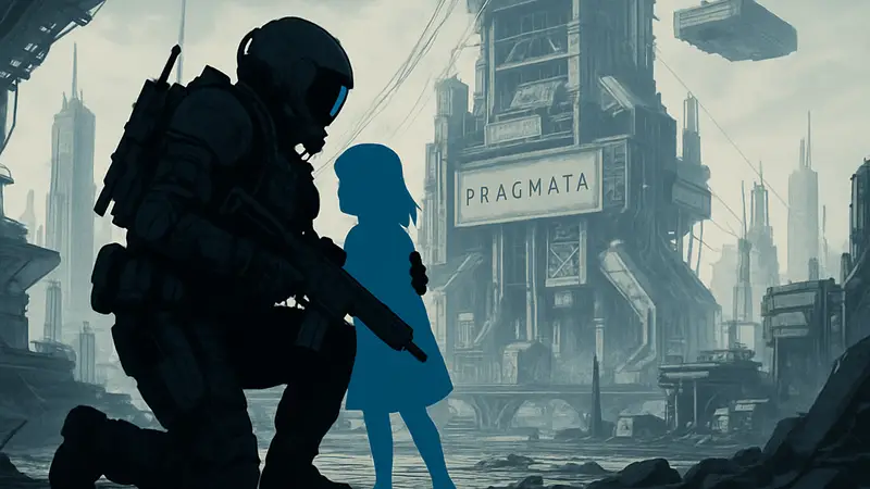 Главный герой Pragmata защищает девочку Диану в научно-фантастическом мире