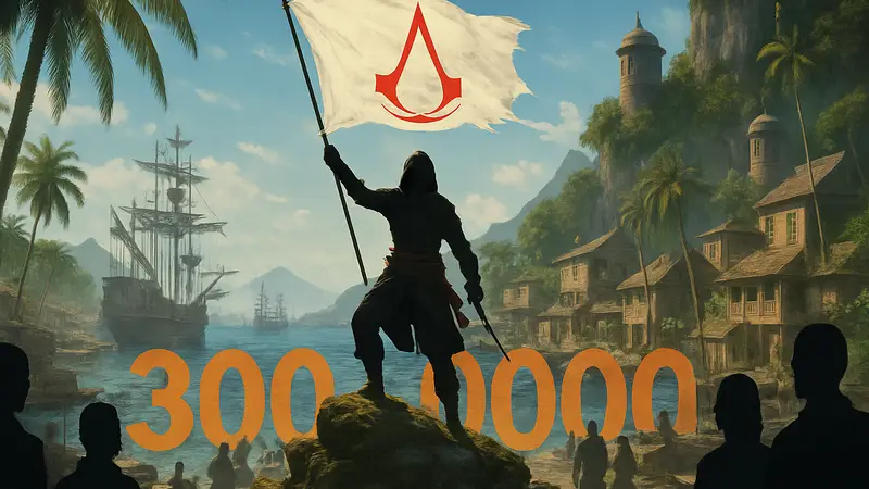 Обложка Assassin's Creed Black Flag Resynced, иллюстрирующая высокие продажи ремейка.