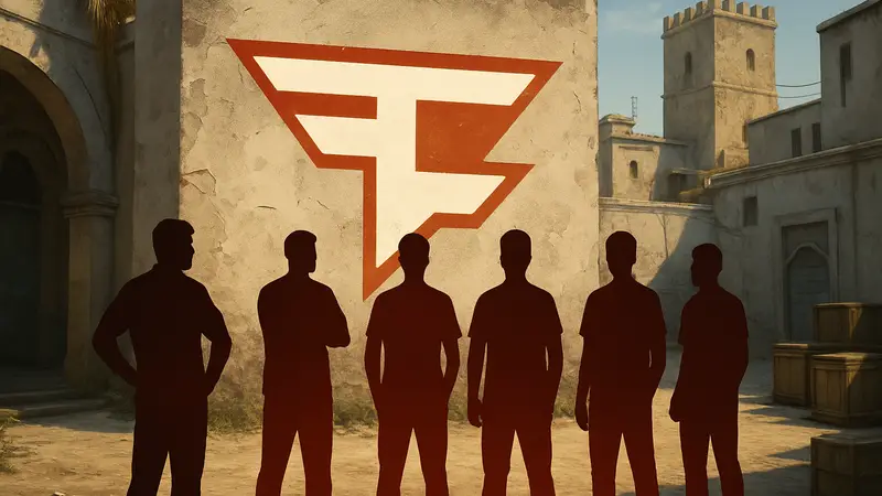 Логотип FaZe Clan, новый молодёжный состав FaZe Up Next по CS2, киберспорт.