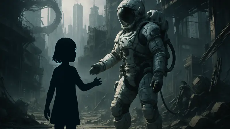 Кадр из демоверсии Pragmata, новой научно-фантастической игры от Capcom.