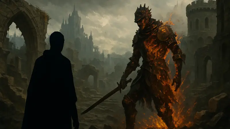 Кадр из игры Dark Souls 3, отмечающей 10-летний юбилей.