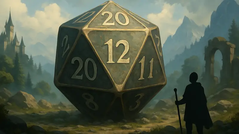 Гигантский 20-гранный кубик D20 для RPG по мотивам новой популярной игры