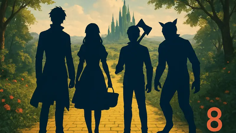 Персонажи Otome-игры Over Requiemz, основанной на "Волшебнике страны Оз", с датой выхода в августе.