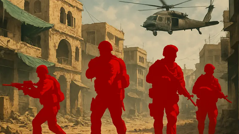 Бойцы Delta Force в мод-конверсии Spec Ops: The Line, стилизованной под «Падение "Чёрного ястреба"».