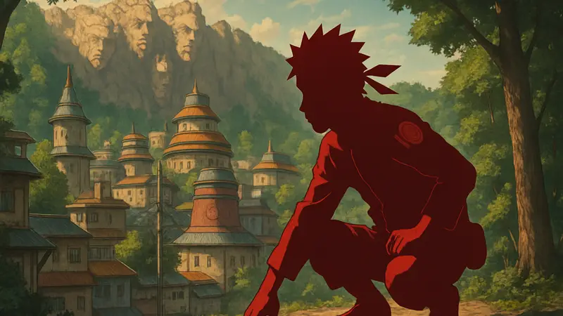 Наруто Узумаки из манги Naruto, готовящийся к действию