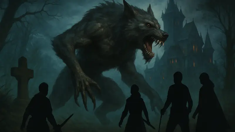 Иллюстрация монстра лугару или обложка книги Ravenloft: The Horrors Within для D&D 5.5e.
