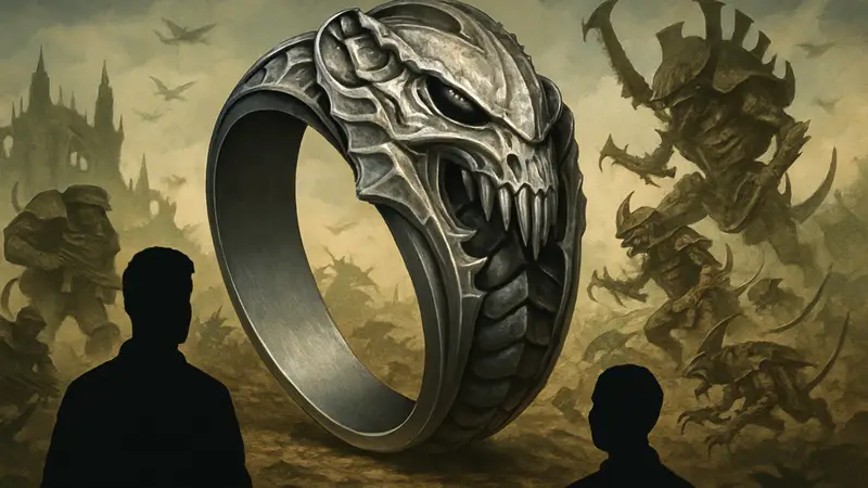 Кольцо «Панцирь тиранидов» от Starforged по вселенной Warhammer 40,000