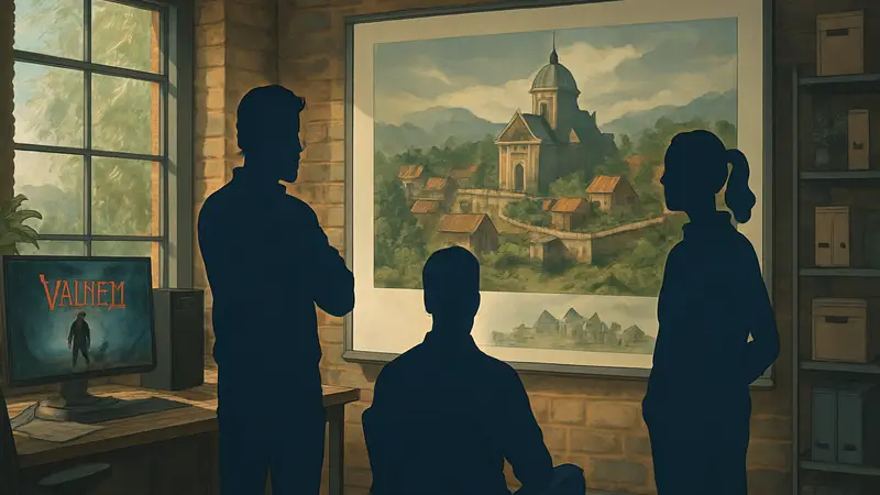 Разработчики Valheim в новой студии, концепт-арт новой игры Begräved.