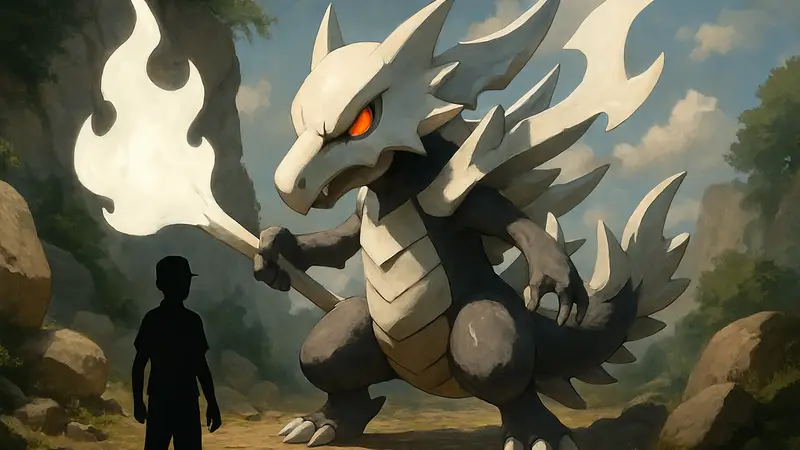 Концепт Мега-эволюции покемона Маровака, созданный фанатом Pokemon