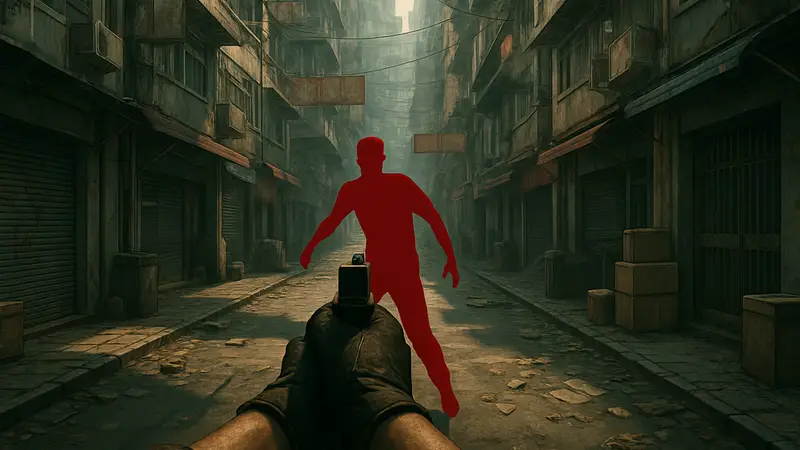 Кадр из геймплея Better Than Dead в стиле съемки с нательной камеры