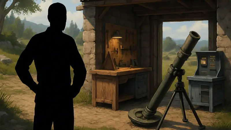 Изображение новых верстаков и миномётов в игре Rust после майского обновления.