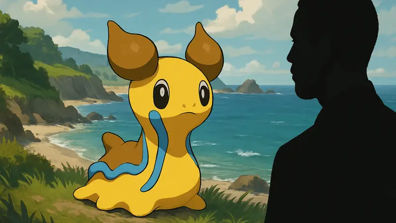 Изображение желтого Шеллоса или арт с новым Покемоном из Pokemon Winds and Waves