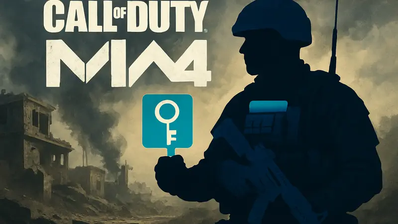 Обложка Call of Duty: Modern Warfare 4. Логотип игры и солдат, символизирующие цифровой ранний доступ.