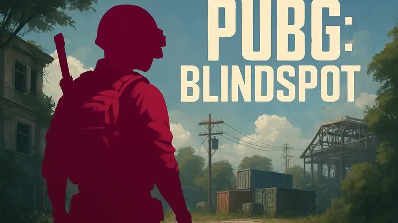 Игровой персонаж из PUBG: Blindspot на фоне логотипа игры.