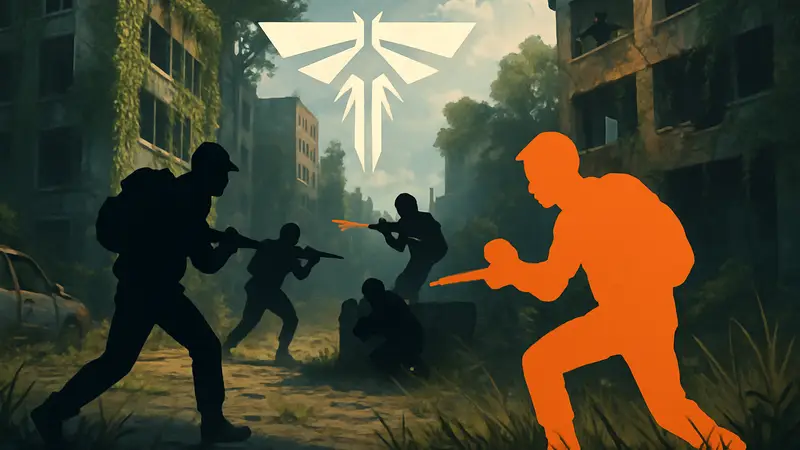 Логотип игры The Last of Us с элементами многопользовательской схватки. Отмененная игра Naughty Dog.