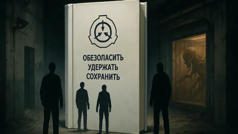 Обложка книги «Белый том SCP Foundation: Обезопасить, Удержать, Сохранить»