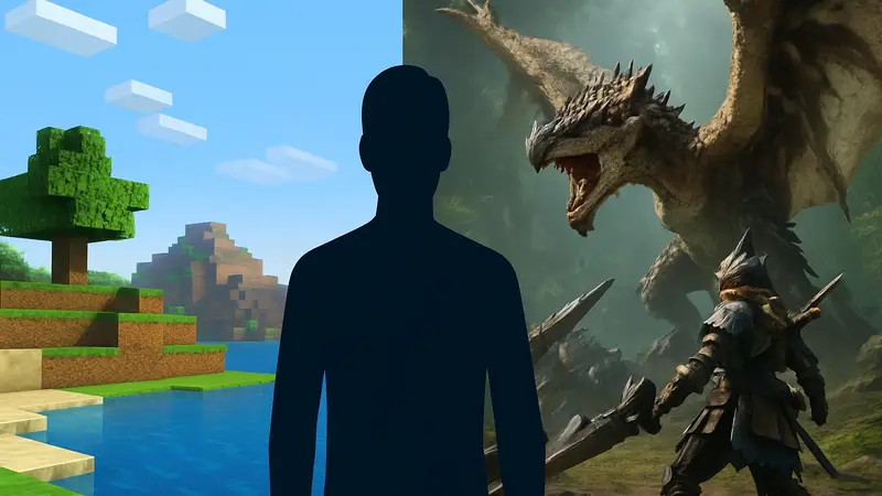 Скриншоты из Minecraft и Monster Hunter, игры для терпеливых.