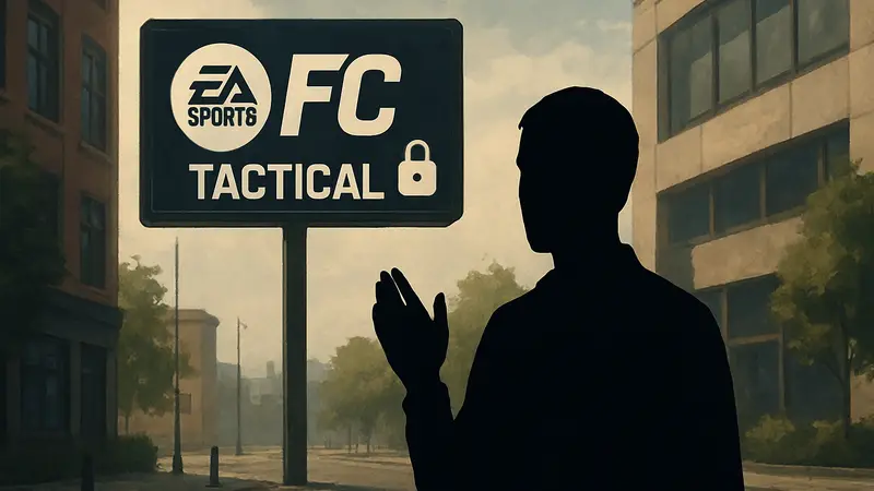 Логотип игры EA Sports FC Tactical и сообщение о закрытии от Electronic Arts