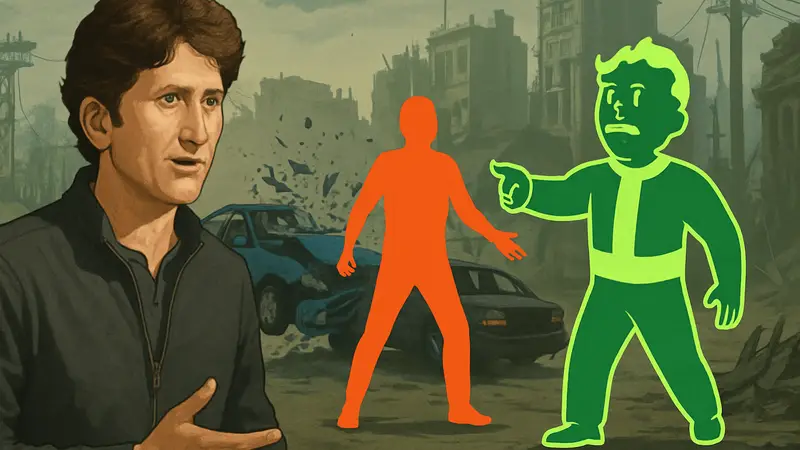 Тодд Говард объясняет, как Burnout вдохновил систему VATS в Fallout с элементами разрушения и замедления времени.