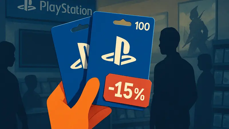 Подарочные карты PlayStation на 100 долларов со скидкой 15%.