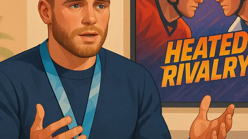 Гас Кенворти, олимпиец, обсуждающий свои эмоции от сериала Heated Rivalry.
